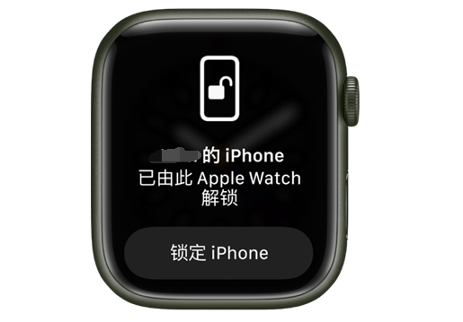 青松路街道苹果手机维修分享用 AppleWatch 解锁配备面容 ID 的 iPhone方法 